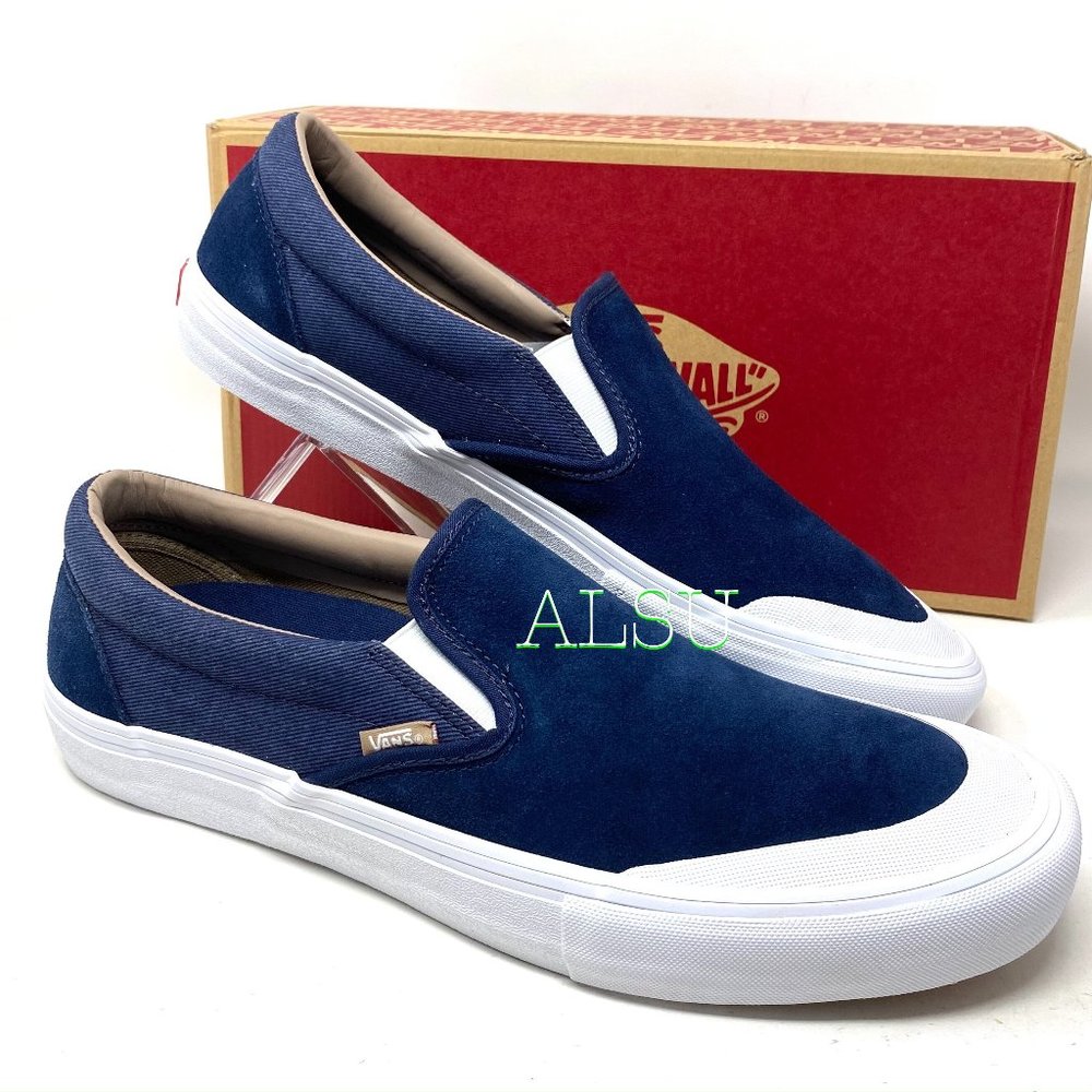 VANS Slip-On Pro Suede Canvas Twill Blue Women's